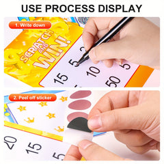1000pcs 25mm Round Rose Golden Scratch Stickers Self adhesive Scratch Labels