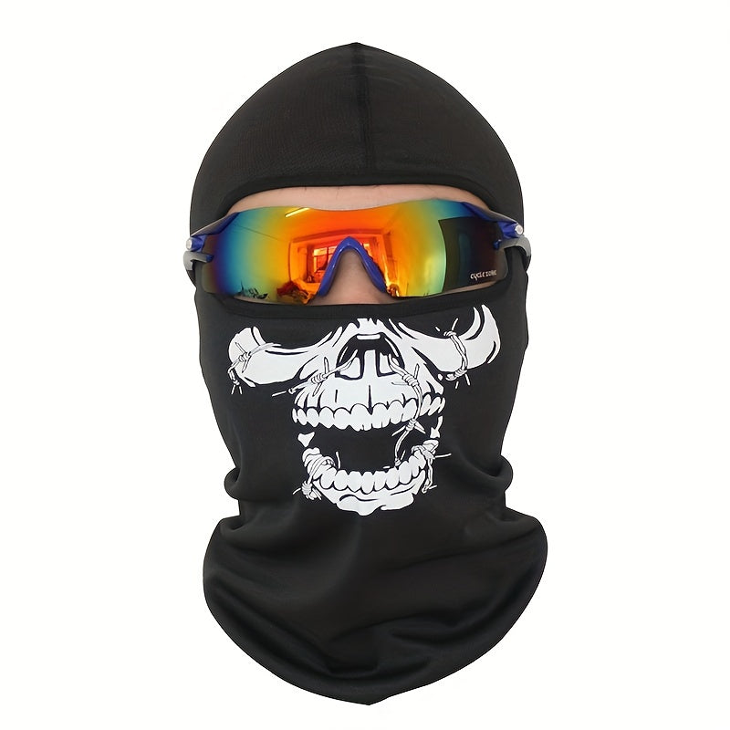 Outdoor Riding Mask Field Ghost Skull Head Cover Bicycle Sunscreen Hat