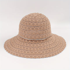 Lace Sun Hat Wide Brim Foldable Beach Hats For Women