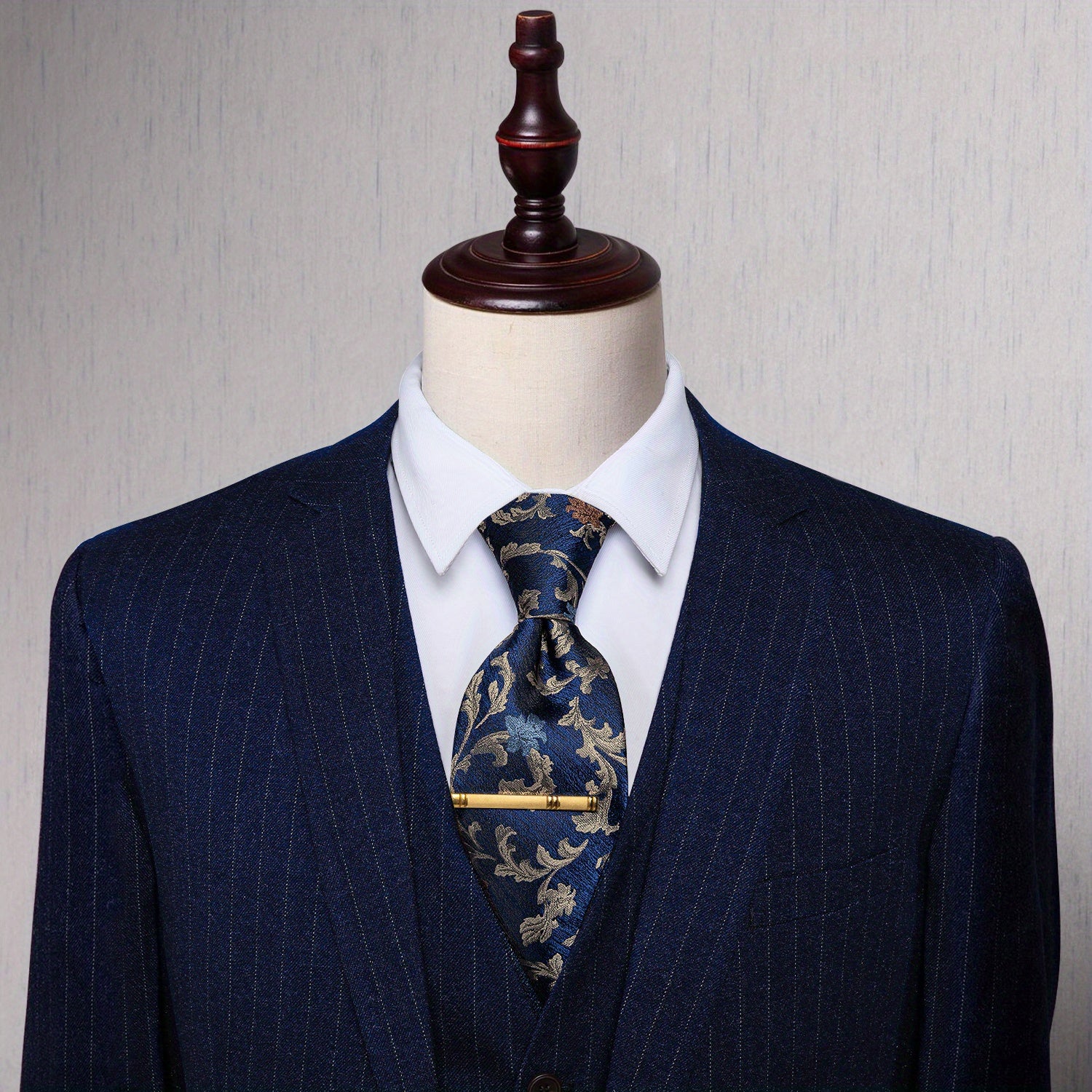 Paisley Silk Tie Set For Men Wedding Neck Tie Clips Men's Gift
