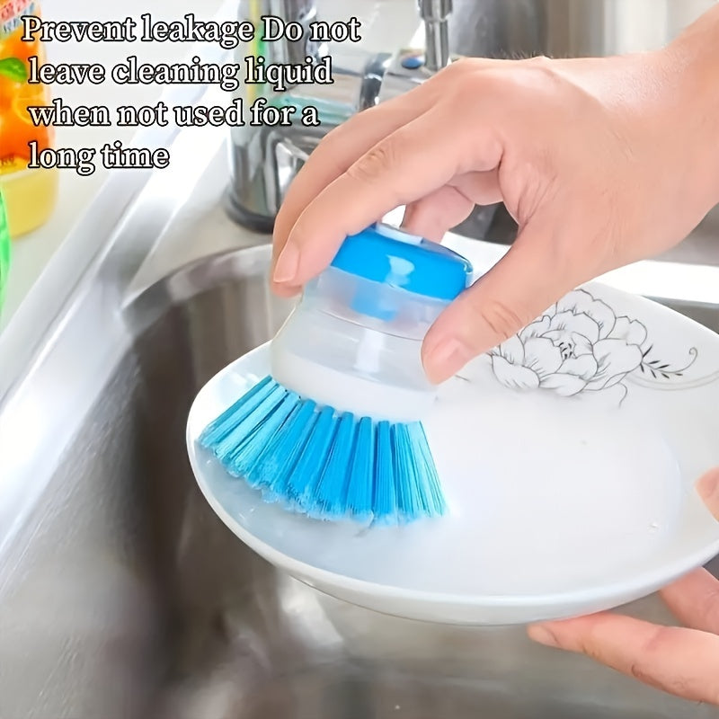 2pcs Dish Brush With Soap Dispenser Pot Washing Brush