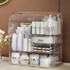 Clear Makeup Organizer with Drawers - Large Capacity Cosmetics Storage