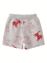 Girls Dog Casual Shorts Drawstring Waist Comfortable For Summer