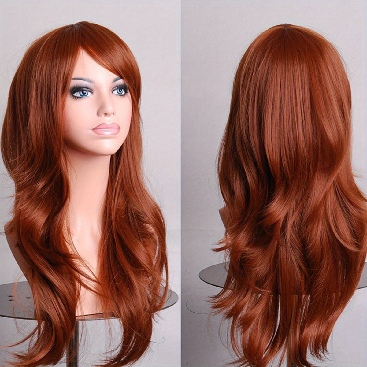 Long Curly Synthetic Wig With Bangs for Halloween Cosplay