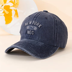 York 1962 Baseball Cap Vintage Embroidery Solid Sun Hat Unisex