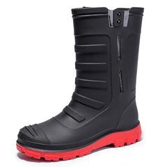 Women's Thermal Mid Calf Rain Boots Waterproof Non slip Outdoor Shoes
