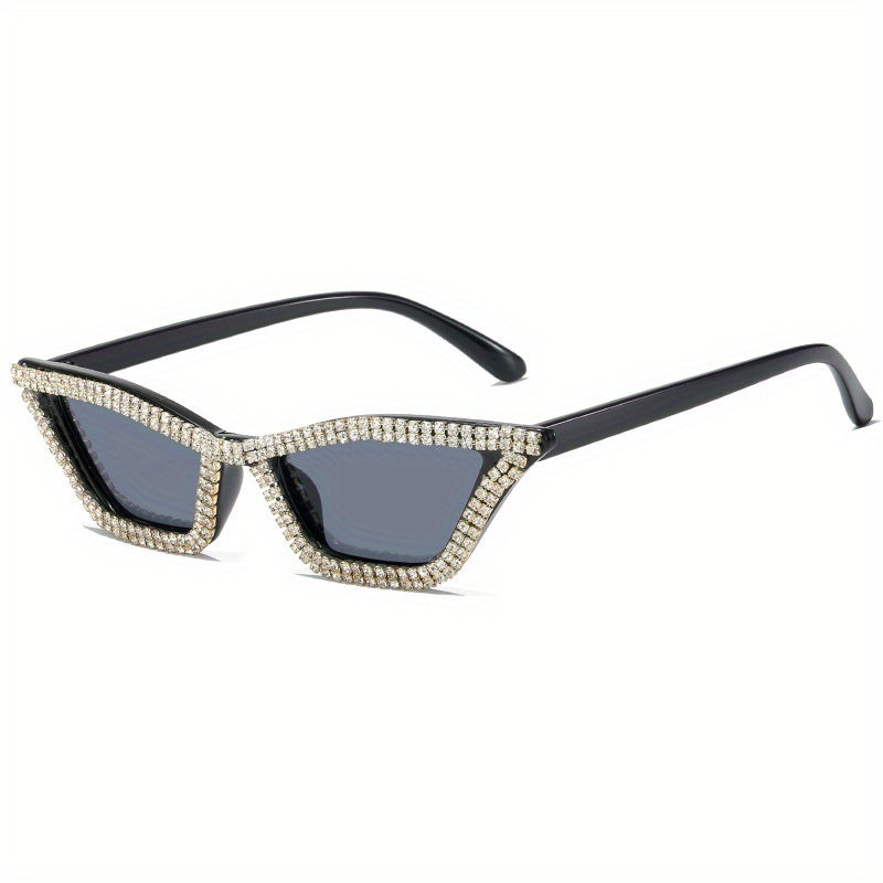 Y2K Rhinestone Cat Eye Sunglasses For Women Men UV400