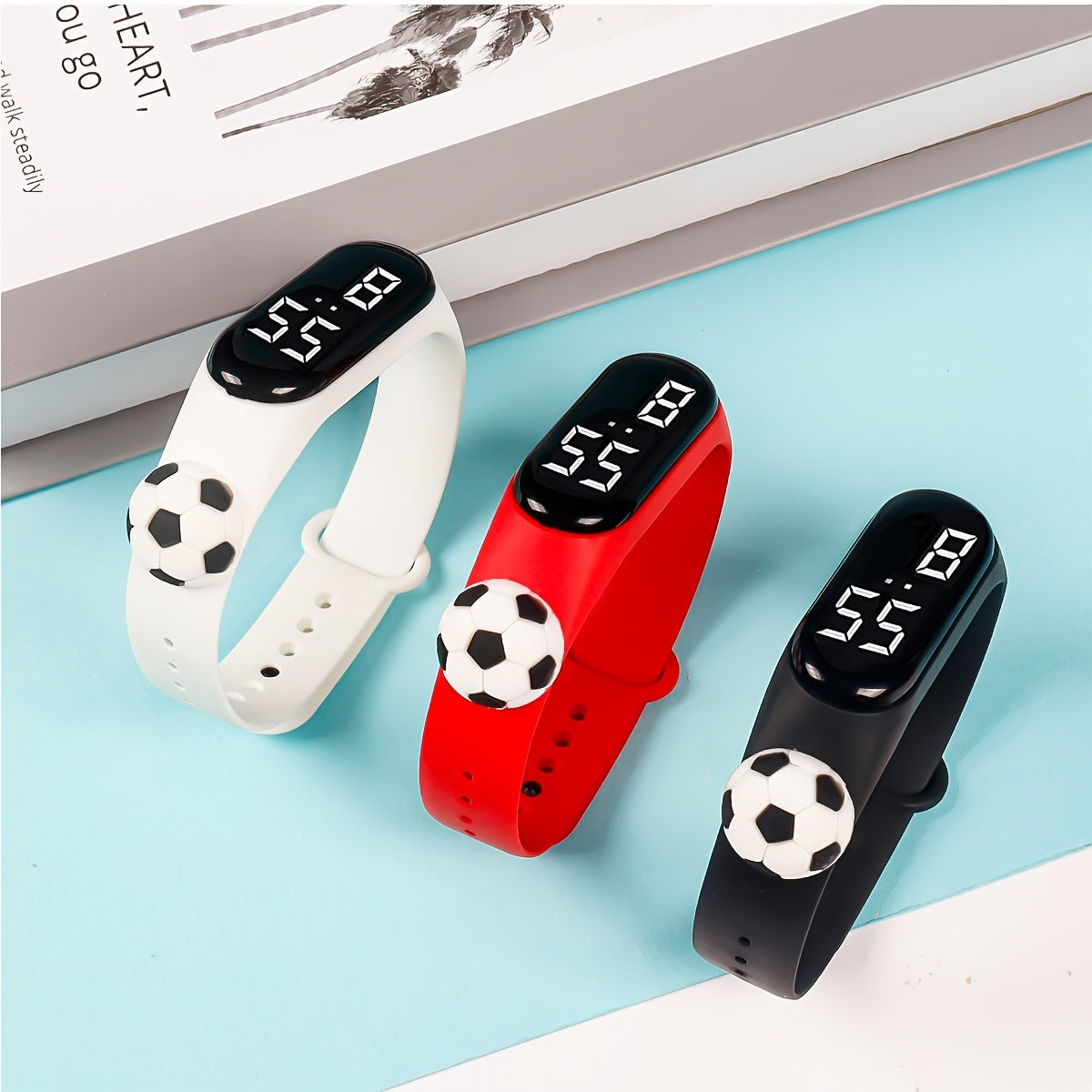 6pcs LED Electronic Wristband Watch for Students Couples Boys & Girls