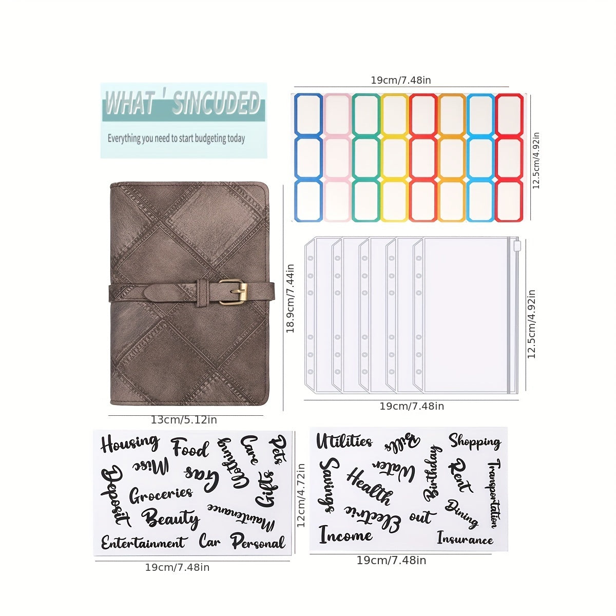 Budget Binder A6 Business Cash Budget Financial Planner With Zipper Envelopes