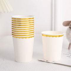 10pcs Paper Cups 8 5oz Disposable Cups Cold Beverages