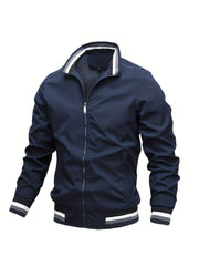 Men's Zipper Long Sleeve Stand Collar Jackets