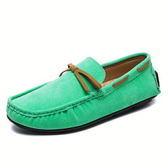 Men's Green Loafers Casual Breathable Slip On Shoes