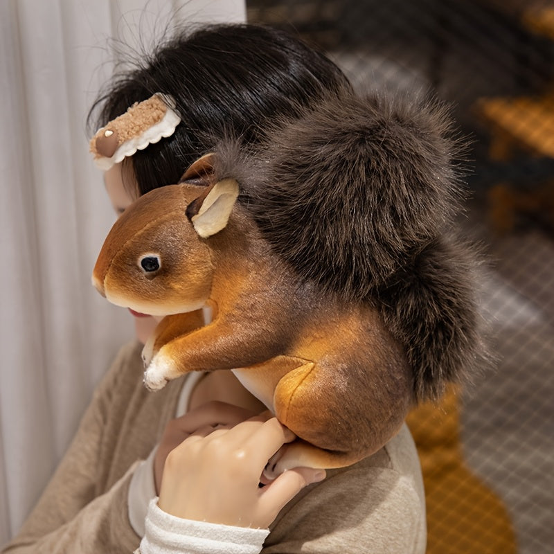 Simulation Squirrel Plush Toy Soft Stuffed Plush Animal Toy