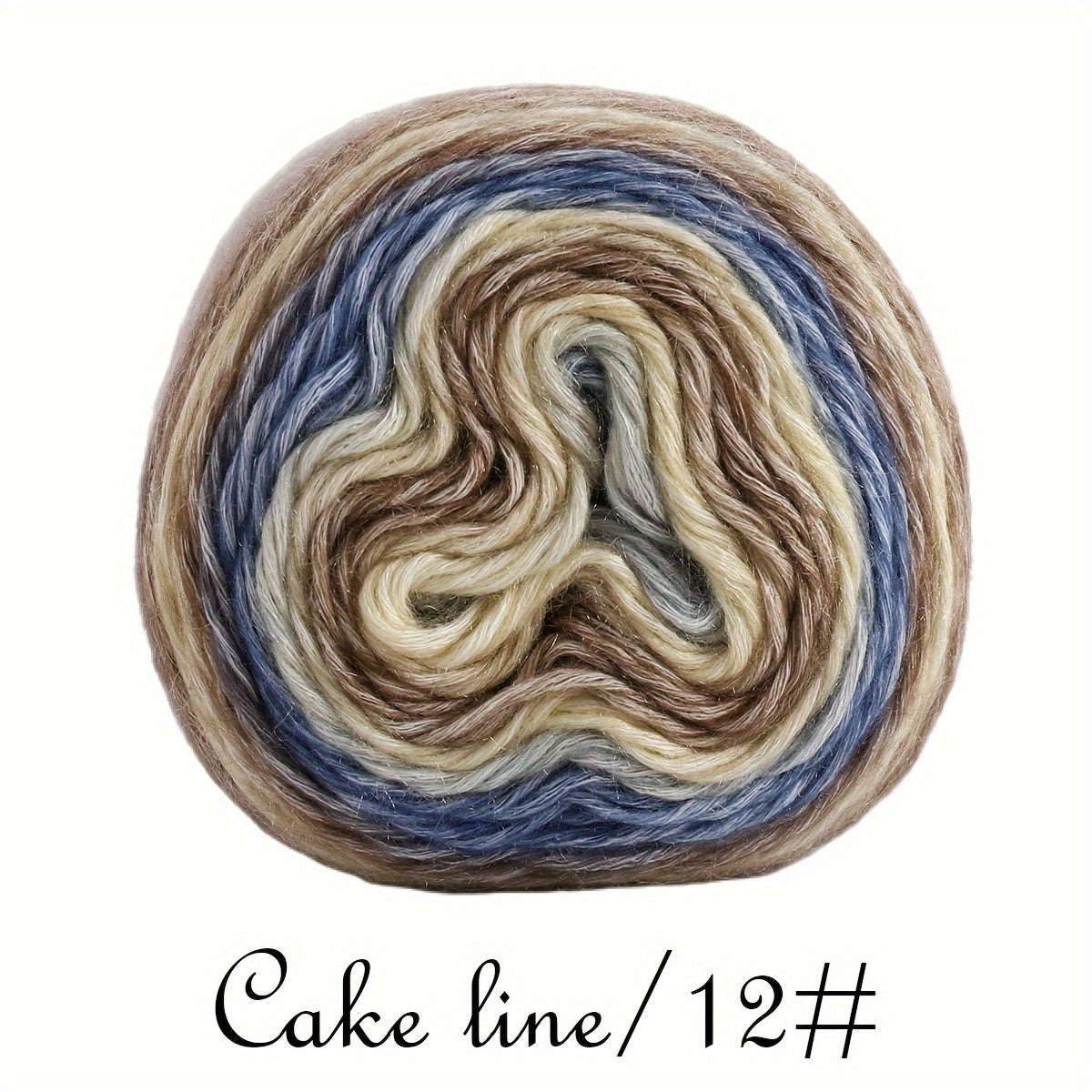 Gradient Woven Thread Wool Cotton Cake Christmas Scarf Yarn