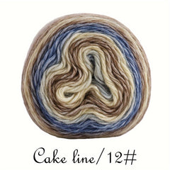 Gradient Woven Thread Wool Cotton Cake Christmas Scarf Yarn
