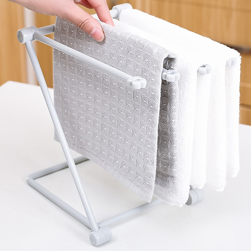 Kitchen Hanger Countertop Holder Folding Dishcloth Drain Cup Shelf