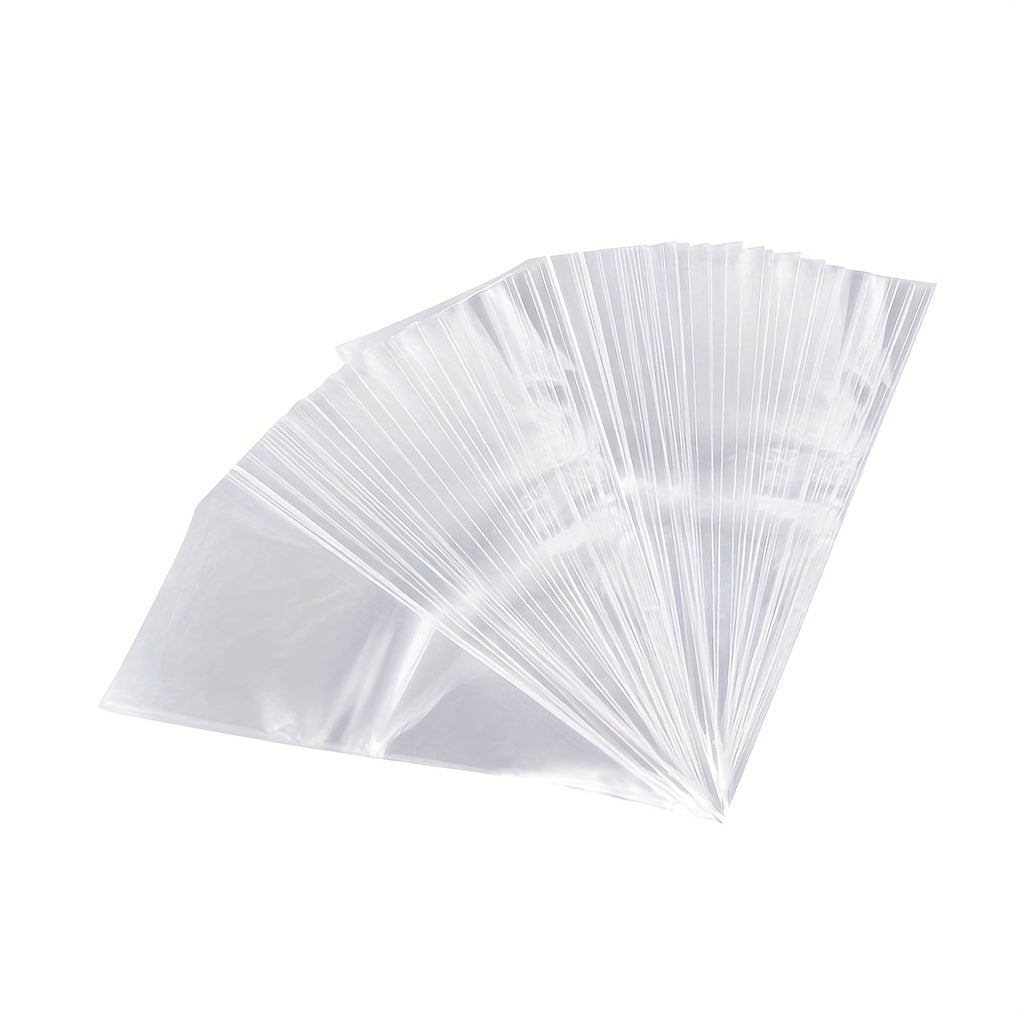 Clear Plastic Bags With Little Assorted Ties - Set of 200