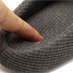 Memory Foam Cotton Lining House Shoes Closed Toe Non Slip Slippers