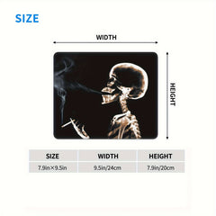 Skull Smoking Pattern Mouse Pad - Office Home Gaming Accessory