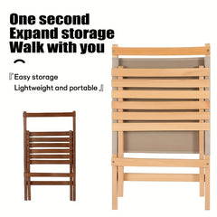Solid Wood Folding Beach Chair for Camping & Fishing
