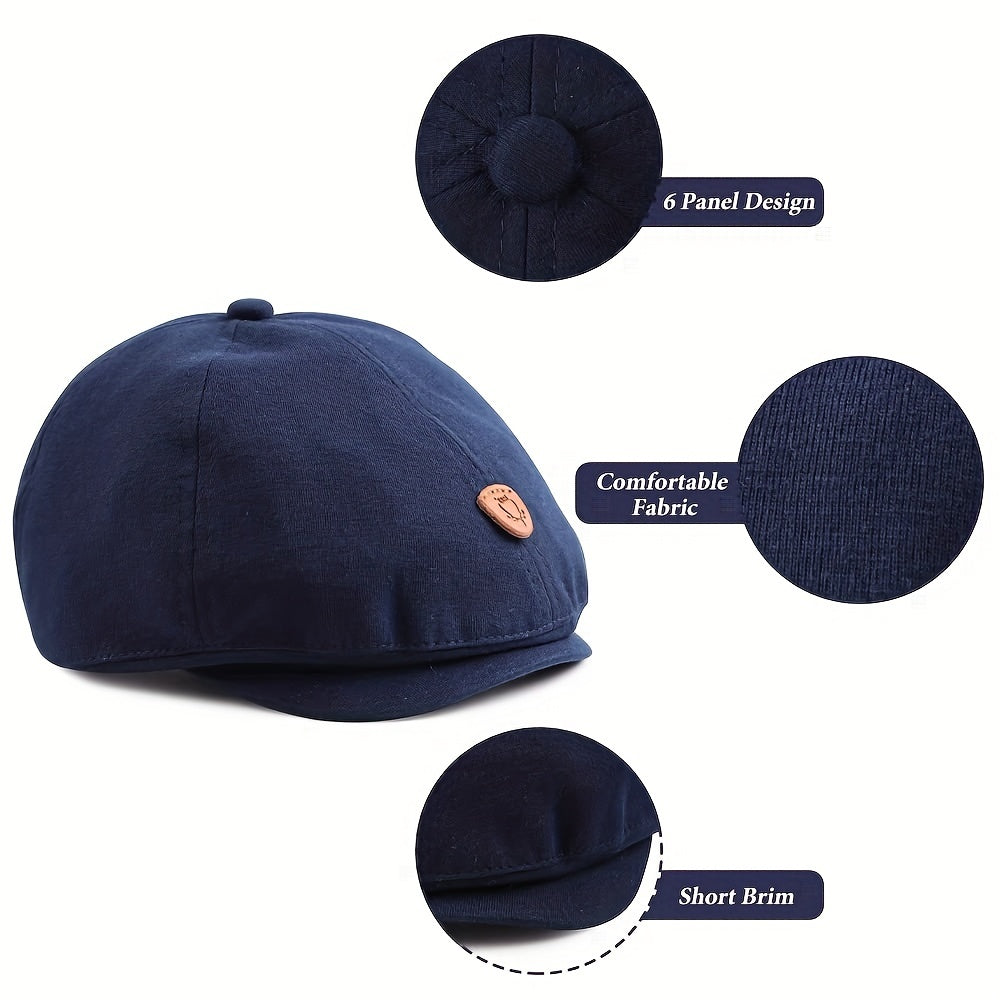 Casual British Beret Spring Summer Sun Breathable Hat for Children Baby