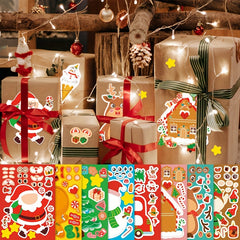 8pcs Christmas Family Party DIY Sticker Decorative Sealing Sticker
