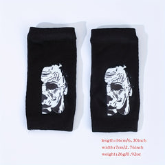 Funny Face Y2K Fingerless Gloves for Women