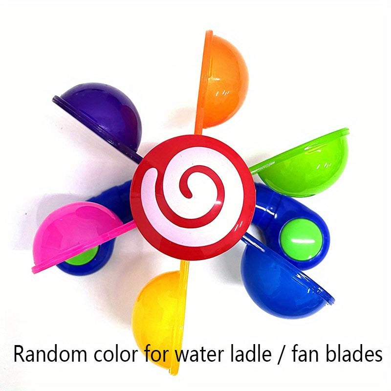 Colorful Waterwheel Bathing Sucker Shower Toy for Kids