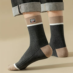 Men's Business Socks Mid Calf Sweat Absorbing Anti Odor Sports Socks