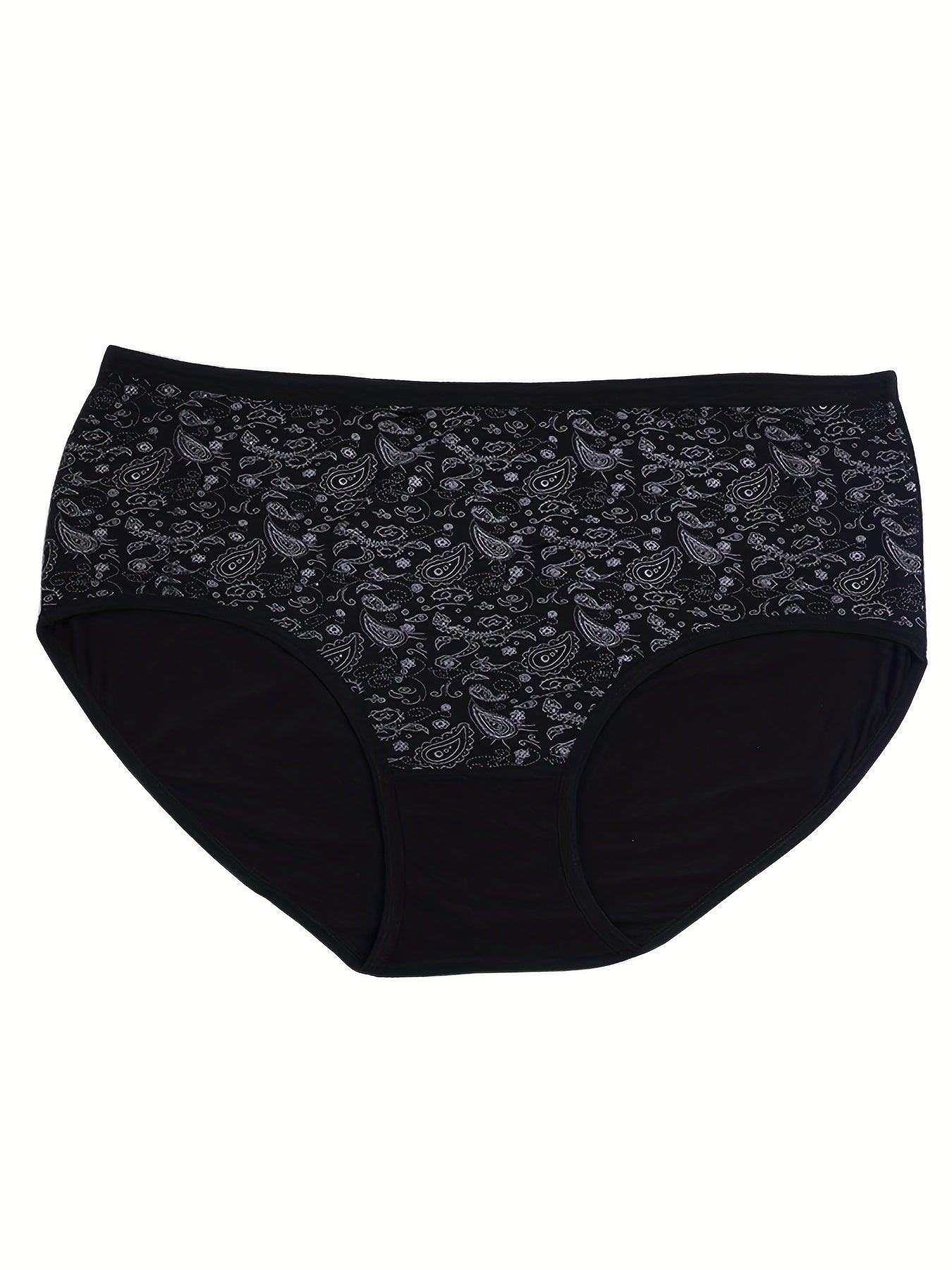 4 Pack Women's Plus Paisley Print Medium Stretch Underwear Set