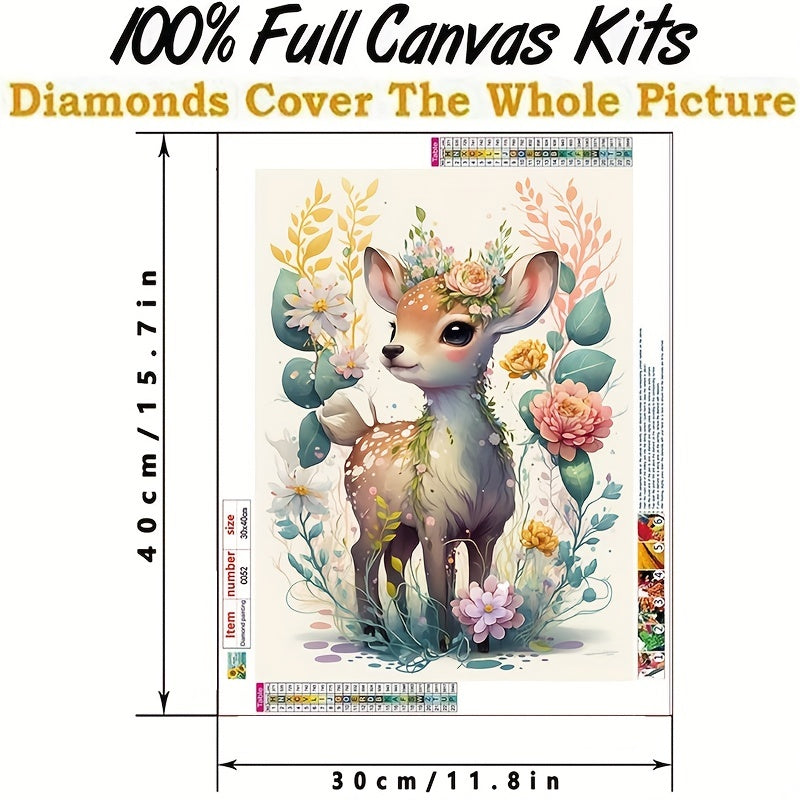 Cartoon Deer Diamond Painting 30x40cm - Living Room Bedroom Decor