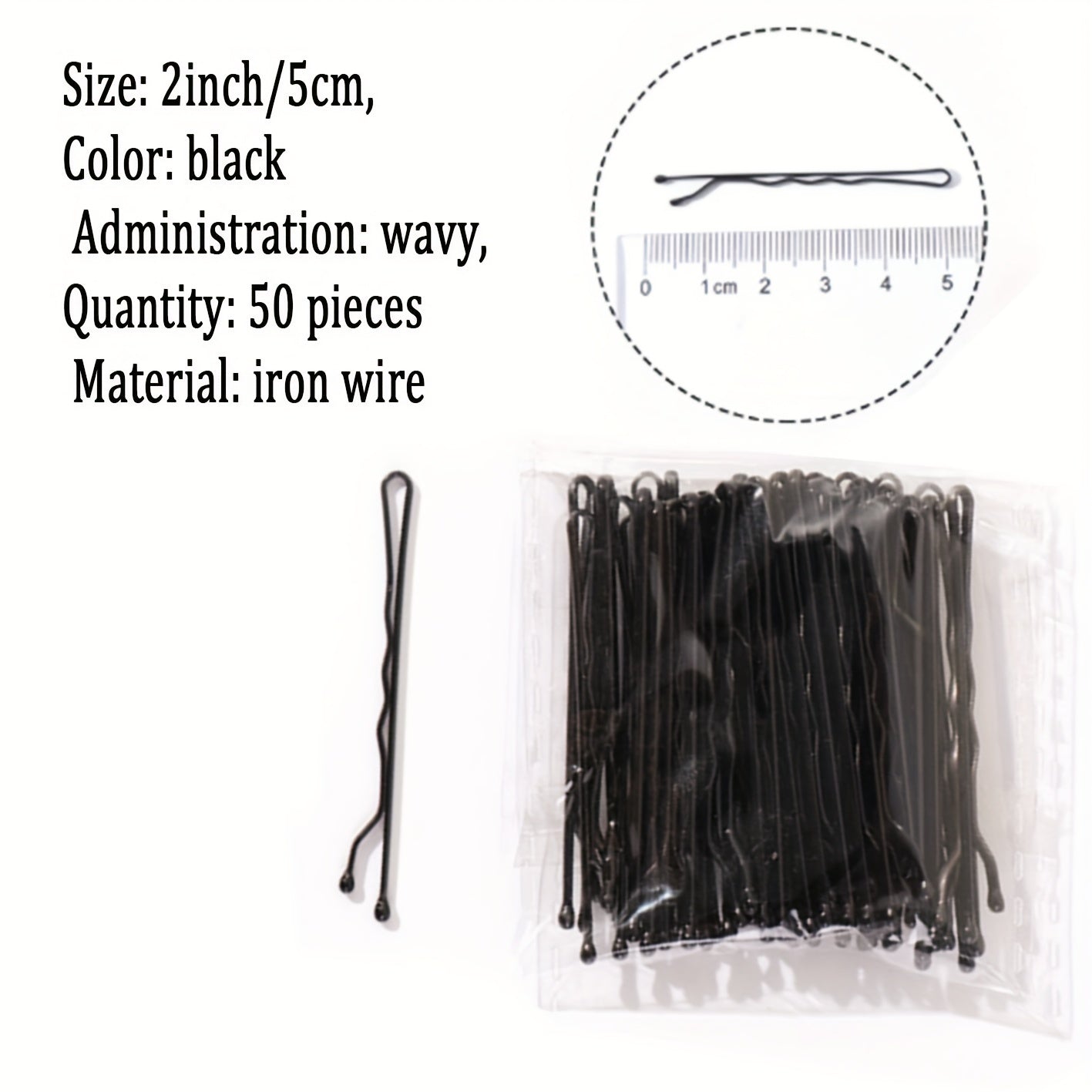 50pcs Invisible Hair Pin Bobby Pin Hair Clip For Styling Bangs Girls