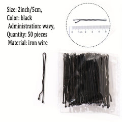 50pcs Invisible Hair Pin Bobby Pin Hair Clip For Styling Bangs Girls