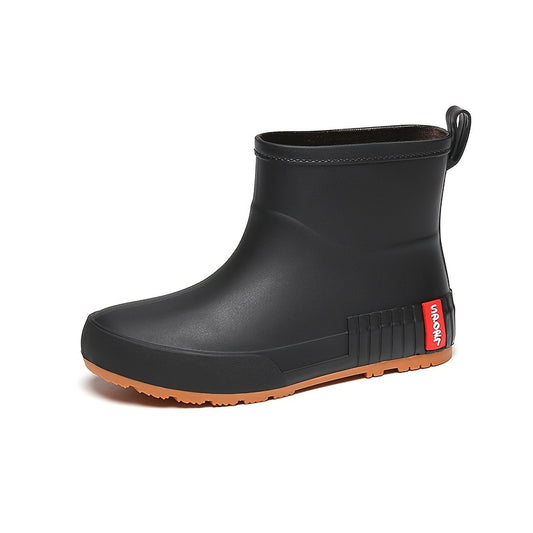 Women's Solid Rain Boots Waterproof Non Slip Short Boots