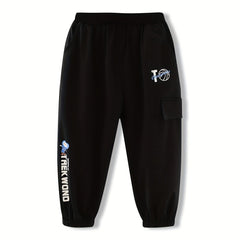 Boys Casual Letter Print Thin Comfortable Quick Drying Pants