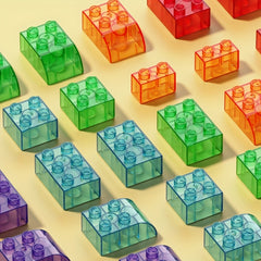 500G Pack Large Particle Building Blocks ABS Material Random Colors DIY
