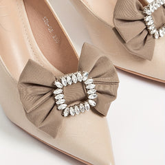 2pcs Bowknot Shoe Clips Detachable Shoe Buckles Wedding Heels Decoration