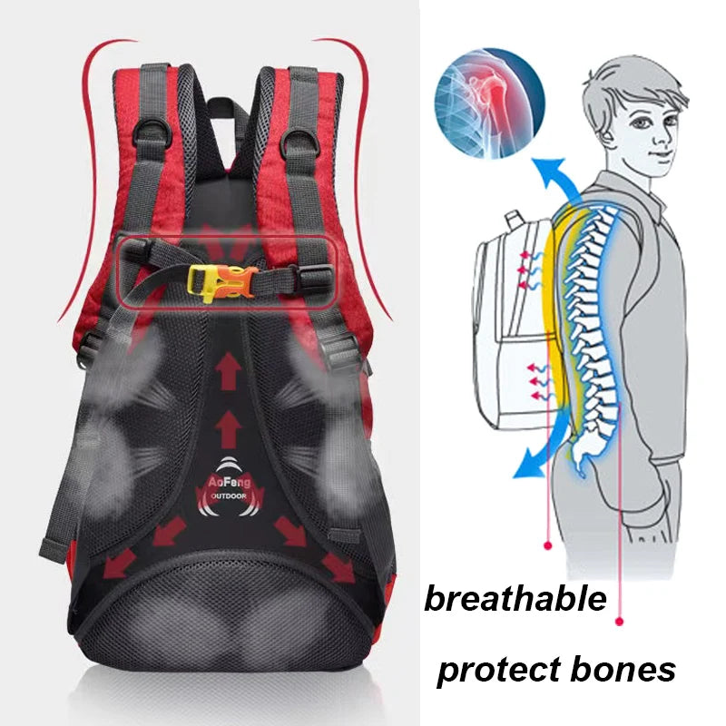 40L Waterproof Hiking Backpack Men Large Outdoor Sport Bag