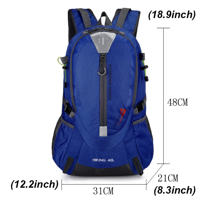 40L Waterproof Hiking Backpack Men Large Outdoor Sport Bag