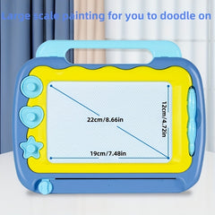 Large Magnetic Drawing Board for Kids with Magnetic Wand