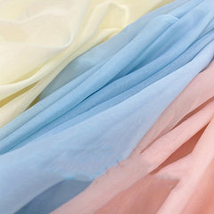 Composite Silk Eugen Yarn Chiffon Fabric Stand up Collar Large Sleeve Shirt
