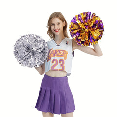 2pcs Cheering Poms With Ring Handheld Props Celebration