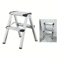 1pc Folding 2 Step Stool Small Aluminum 2 Step Ladder 69KG