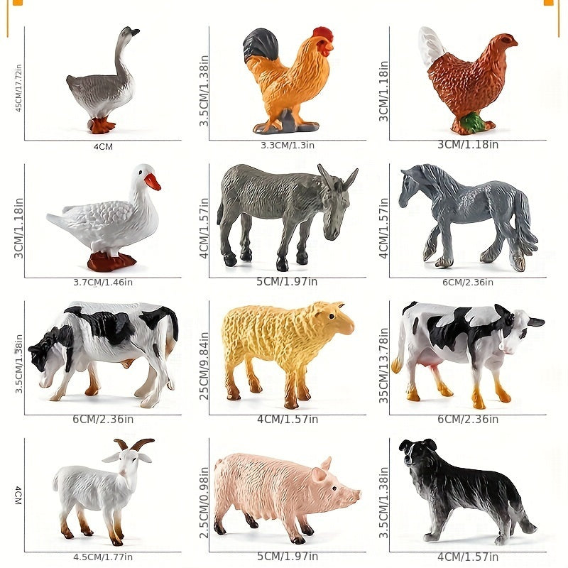 Fantarea Farm Animals Set for Kids - Realistic Figures - Ages 3-8