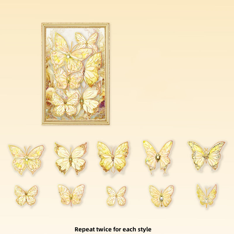 20pcs Butterfly Collection Series Decorative Stickers