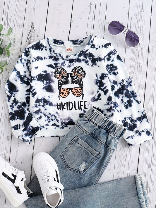 Tie Dye Portrait Long Sleeve Sweatshirt