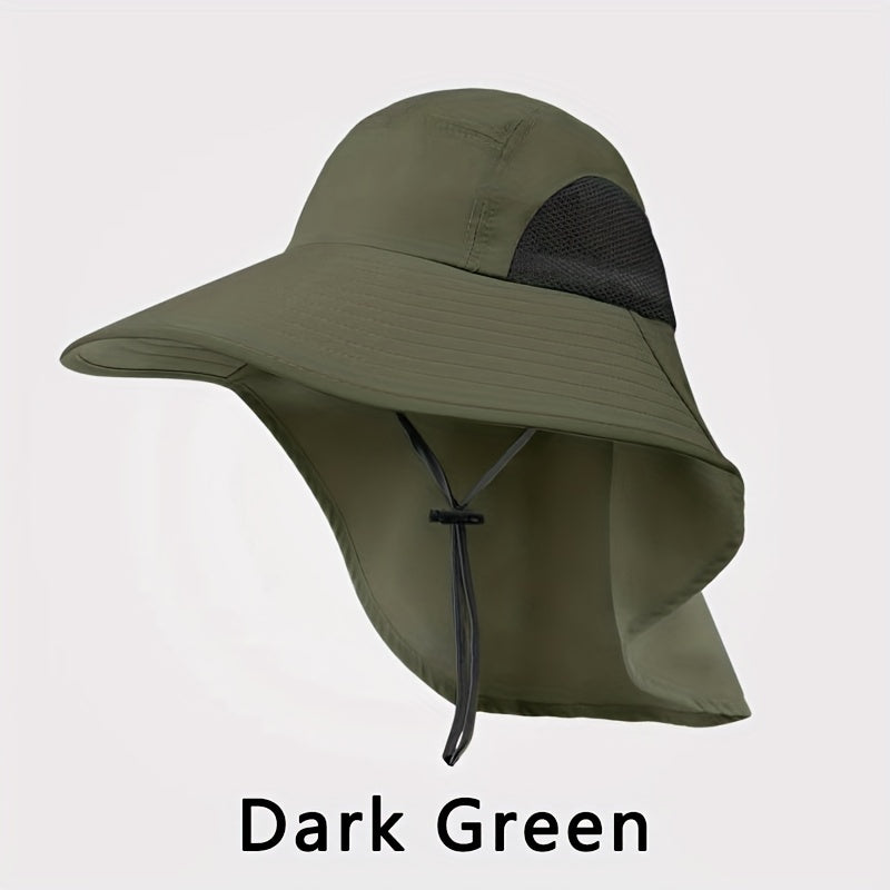 Men's Outdoor UV Protection Sunshade Hat for Fishing and Mountaineering