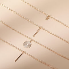 Women's Star Layer Necklace 18K Plated Jewelry