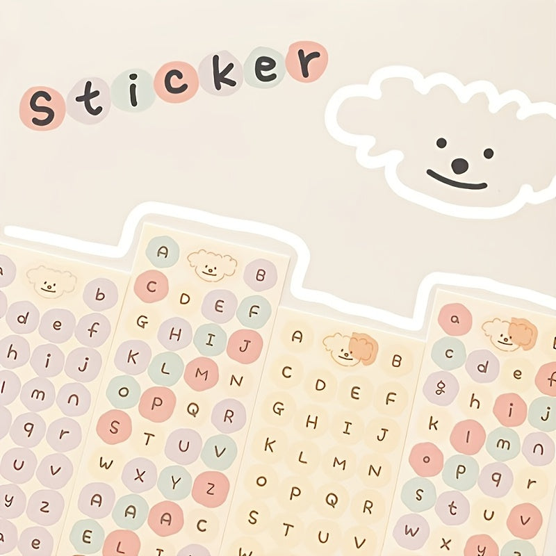 4 Sheets Alphabet Letter Stickers Scrapbooking Journaling Writing Office Sch
