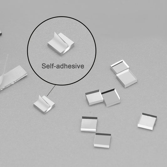 1400pcs Mini Square Glass Mirror Tiles 5x5mm Self Adhesive Stickers